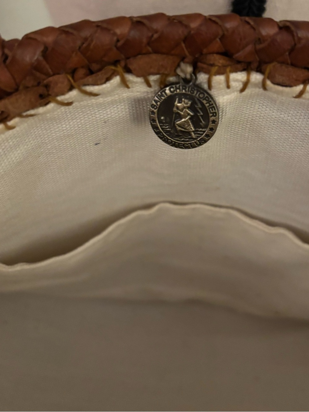DRAGON DIFFUSION Woven Leather Tote Bag in Saddle Brown - Picture 3 of 15